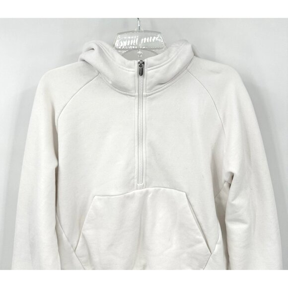 ATHLETA forever fleece hoodie 1/2 zip sweatshirt pullover bright white casual M - Picture 5 of 10